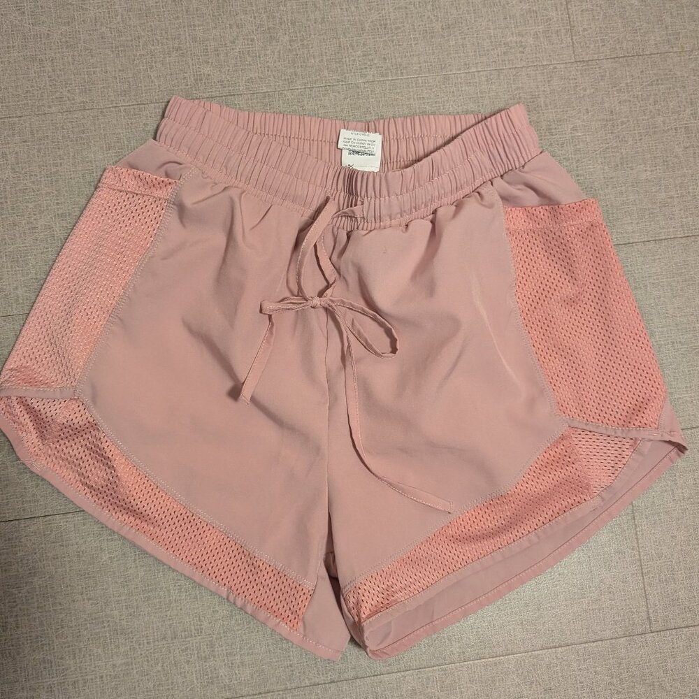 Pink workout shorts